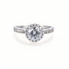 1 Carat Moissanite Star Halo Ring