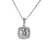Moissanite Diamond Necklace: S925 Halo Design