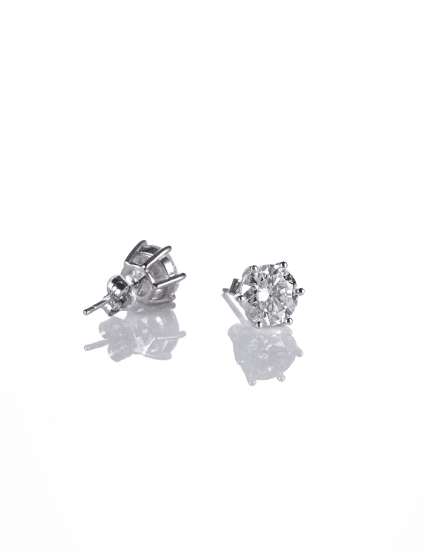 15.1 S925 0.5Carat Moissanite Six-Prong Earrings