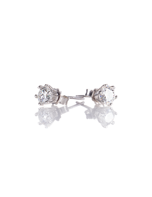 S925 0.5Carat Moissanite Six-Prong Earrings