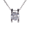 Moissanite Necklace: Solitaire Pendant