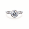 1 Carat Moissanite Star Halo Ring