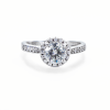 1 Carat Moissanite Star Halo Ring