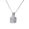 Moissanite Pendant Necklace in Gleaming Square Design