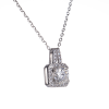 Moissanite Pendant Necklace in Gleaming Square Design