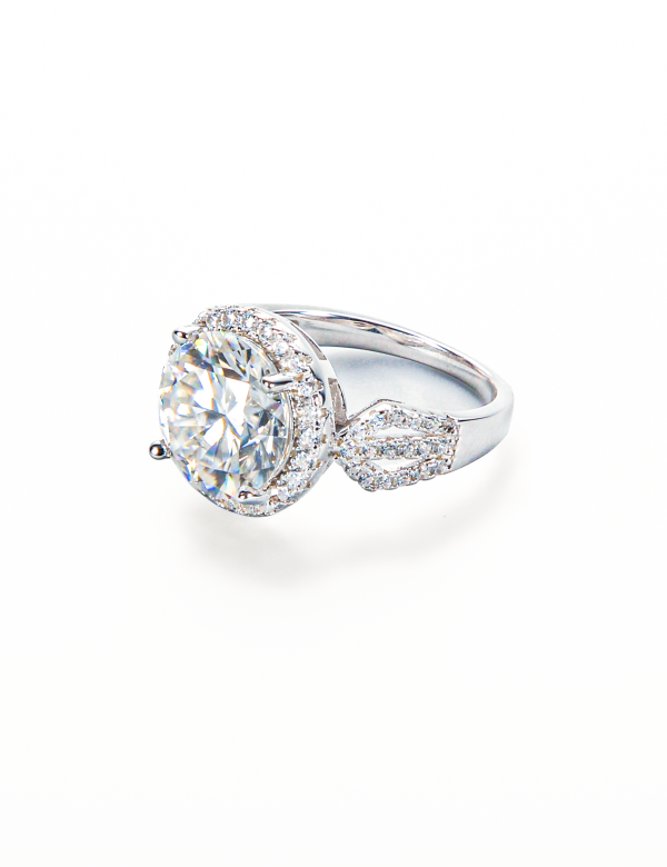 5 Carat Regal  Moissanite Halo Ring