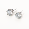 S925 2 Carat Moissanite Six-Prong Earrings