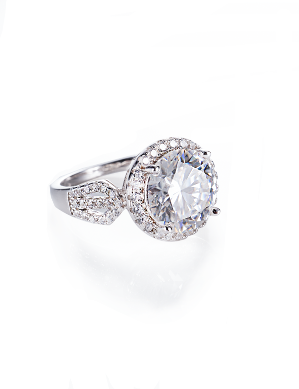 5 Carat Regal  Moissanite Halo Ring
