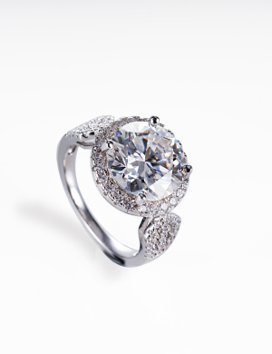 5 Carat Regal  Moissanite Halo Ring