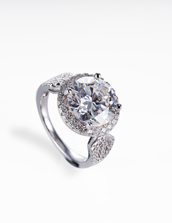 5 Carat Regal  Moissanite Halo Ring