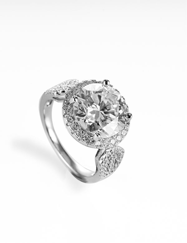 5 Carat Regal  Moissanite Halo Ring