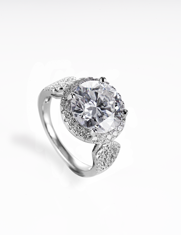 5 Carat Regal  Moissanite Halo Ring