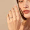 Moissanite Rings: Stackable S925 Silver Set