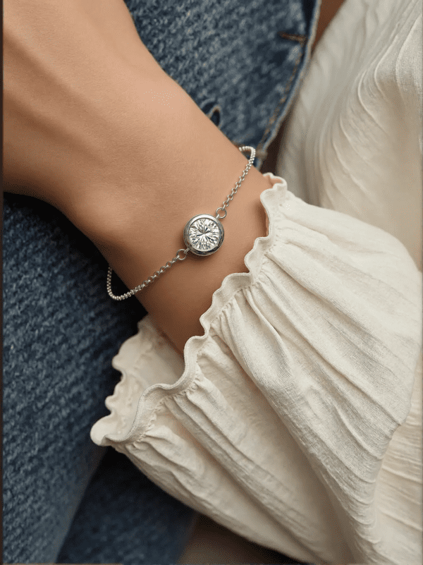 圆形手链_AI看图 Moissanite Bracelets: Bubble Design