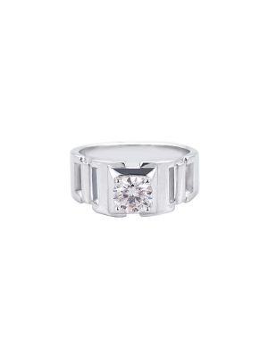 1 carat Chain Hollow Moissanite Men's Ring