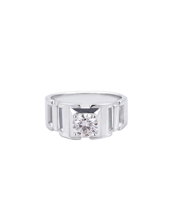 1 1 carat Chain Hollow Moissanite Men's Ring