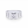 1 carat Chain Hollow Moissanite Men's Ring