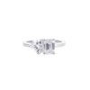 2ct Moissanite Heart Two-Stone Ring
