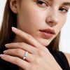 0.5 Carat Marquise Moissanite Silver Ring