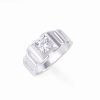 1 carat Chain Hollow Moissanite Men's Ring