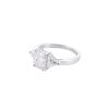 3ct Radiant Moissanite Three-Stone Ring