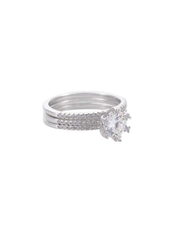 细节图1 1ct 3-Way Stackable Moissanite Ring