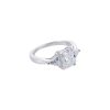 3ct Radiant Moissanite Three-Stone Ring