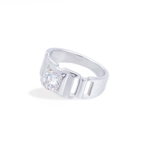 细节图2 1 carat Chain Hollow Moissanite Men's Ring