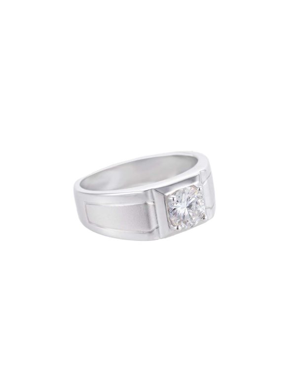 细节图2 1ct Pyramid Matte Men’s Moissanite Ring