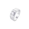 1ct Pyramid Matte Men’s Moissanite Ring