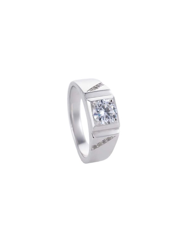 2ct Parallel Moissanite Men’s Ring