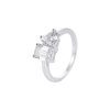 2ct Moissanite Heart Two-Stone Ring